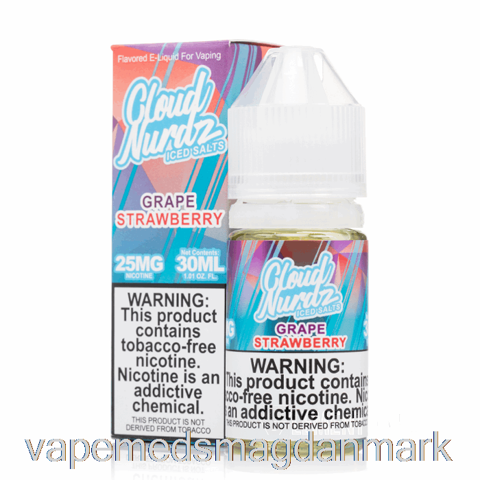 Engangs Vape Danmark Iced Drue Jordbær - Cloud Nurdz Salt - 30ml 25mg